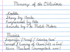 Memory of the Oblivious