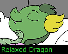 Relaxed Dragon in the Pony Castle Critter Comforts