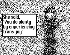 She said, "You do plenty by experiencing trans joy"