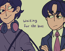 waiting for the bus