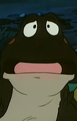 Коричневая лягушка